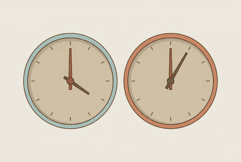 Two clocks illustrating trading latency and milliseconds' effect on trading profits.